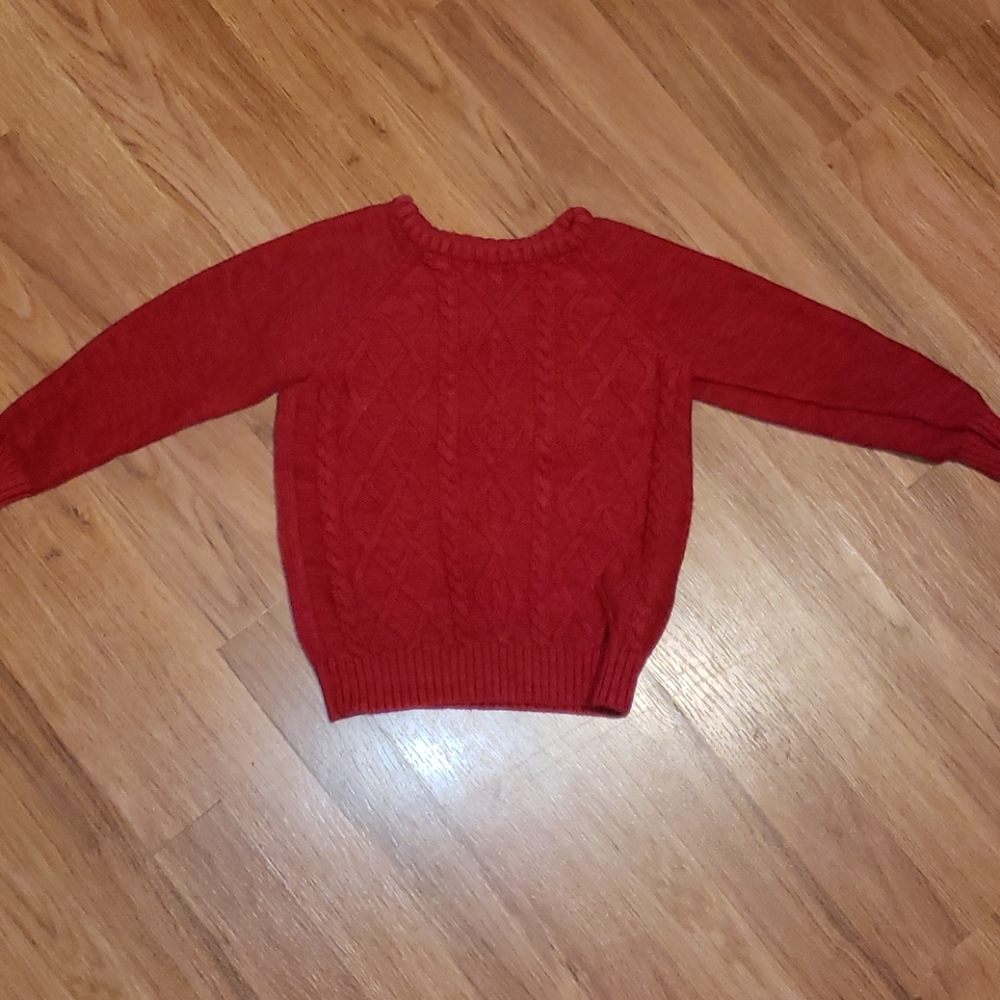 Red Cable Knit Sweater